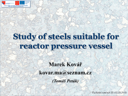 Reactor pressure vessel VVER (440 and 1000) - Fyzsem