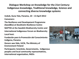 Dialogue Workshop on Knowledge for the 21st Century: Indigenous