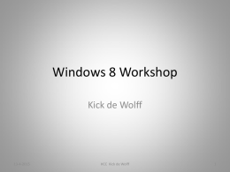 Windows 8 Workshop