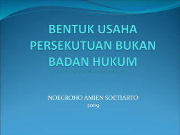 PERSEKUTUAN BADAN HUKUM
