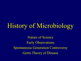 4 - History of Microbiology