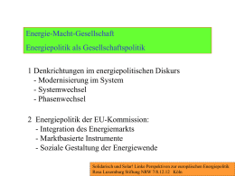 Energiepolitik als Gesellschaftspolitik: Dr. Schachtschneider