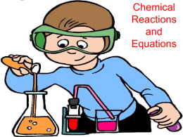 Chemical Reactions and Equations - Red Hook Central School District