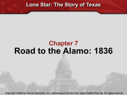 Chapter 7 Road to the Alamo