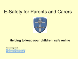 eSafety presentation for parents
