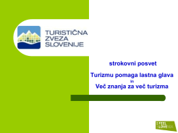 predstavitev TZS - Turistična zveza Slovenije