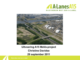 Uitvoering A15 MaVa-project - Samenwerkende Bedrijven Hoogvliet