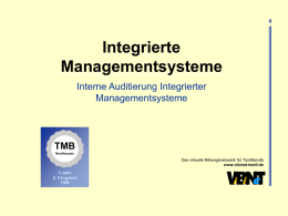 Interne Auditierung Integrierter Managementsysteme