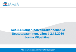 Apulaiskaupunginjohtaja Jorma Kilpeläinen, Jämsän