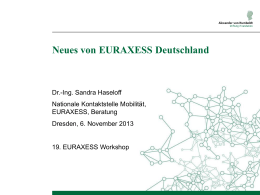 Neues von EURAXESS Deutschland