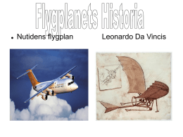 Nutidens flygplan Leonardo Da Vincis konstruktion
