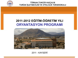 Slayt 1 - Erciyes Üniversitesi