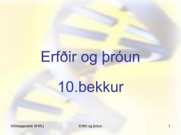 Erfðir og þróun