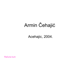 Armin Čehajić - Studentske web stranice