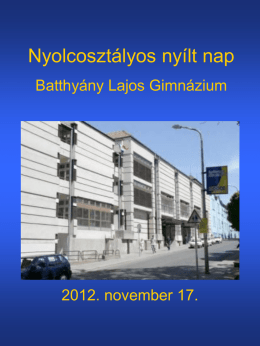 ppt - Batthyány Lajos Gimnázium