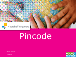 Presentatie Pincode 5e ed ob