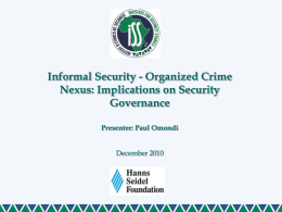 Political transition and the case for informal security in Africa (Cont&hellip;)