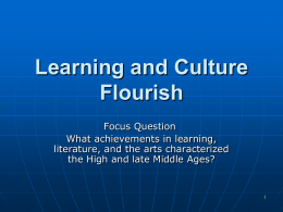Learning and Culture Flourish