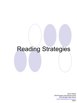Reading Strategies