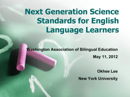 Promoting Science Learning and Language Development of ELLs