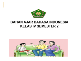 Pelajaran 4 - MI ISLAMIYAH TAWANGREJO