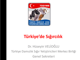 Dr.Hüseyin Velioğlu Sunum - Türkiye Süt, Et, Gıda Sanayicileri ve