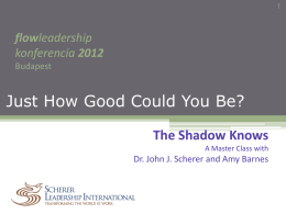 Flow Master Class slides - Scherer Leadership International