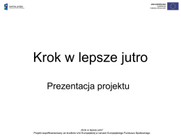 Prezentacja projektu - Ośrodek Pomocy Społecznej w Sułkowicach