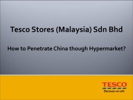 Tesco Stores (Malaysia) Sdn Bhd