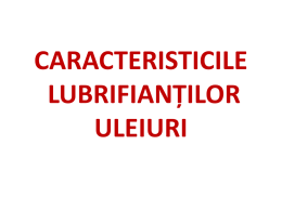 caracteristicile lubrifiantilor