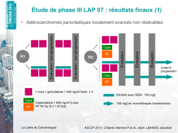 Étude de phase III LAP 07 : résultats finaux (1)