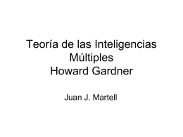 Teoría de las Inteligencias Múltiples Howard Gardner