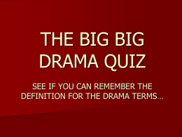 The Big Drama Quiz