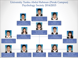 Psychology Society - Universiti Tunku Abdul Rahman
