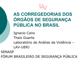 Slide 1 - Fórum Brasileiro de Segurança Pública