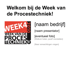 Standaard presentatie voor bedrijven `week van de procestechniek`
