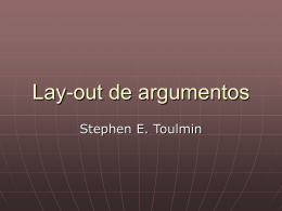 Lay-out de argumentos