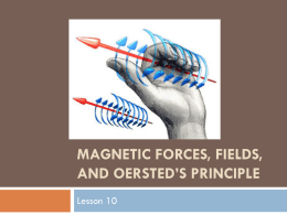 Magnetic Forces, Fields, and Oersted`s Principle