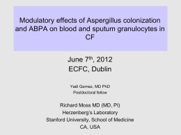 Yael Gernez, MD, PhD-Modulatory effects of Aspergillus