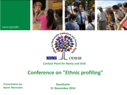 ODIHR CPRSI STRATEGIC GOALS AND KEY ACTIVITIES FOR 2014