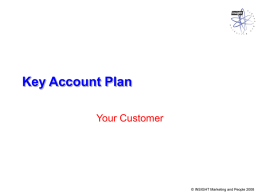 Key Account Plan