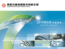 2010年中国汽车行业展望和DFG计划安排