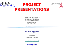 Project Presentation 403 – 503 – Feb 2011