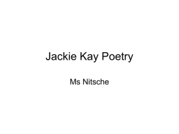 Jackie Kay Poetry
