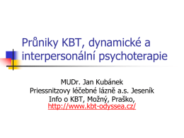 Průniky KBT, dynamické a interpersonální psychoterapie