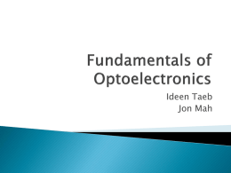 Fundamentals of Optoelectronics