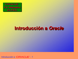 Introducción a Oracle