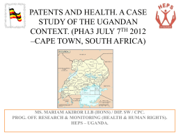 THE IMPACT OF INTELLECTUAL PROPERTY ON HEALTH. A