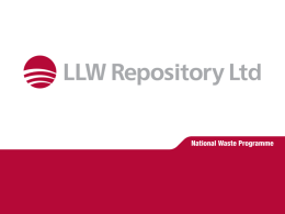 Presentation, LLWR Ltd, LA-LLW capacity gap analysis
