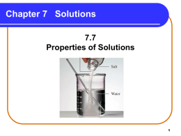 7.7 Properties of Solutions